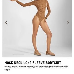 Fendi Skims Mock Neck Long Sleeve Bodysuit